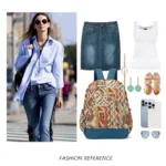 Sac à dos en tissu de grande capacité - Image 6