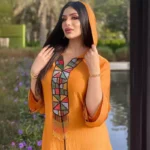 Djellaba Marocain avec capuche orange - Image 4