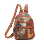 Sac à dos polyvalent de style patchwork à la mode pour voyager - Image 4