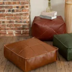 Futon de sol en cuir PU marocain - Image 3
