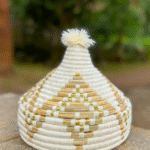 Moroccan Woven Basket for Food Storage – Rustic Straw Craft with Lid