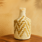 Panier artisanal en paille – Design bohème et savoir-faire traditionnel