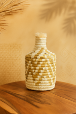 Panier artisanal en paille – Design bohème et savoir-faire traditionnel