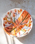 Ourika Spring Collection: Hand-Painted Floral Ceramic Bowl (25cm) - Image 4