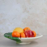 Tamegroute Half-Glazed Serving Plate | Green & Raw Clay