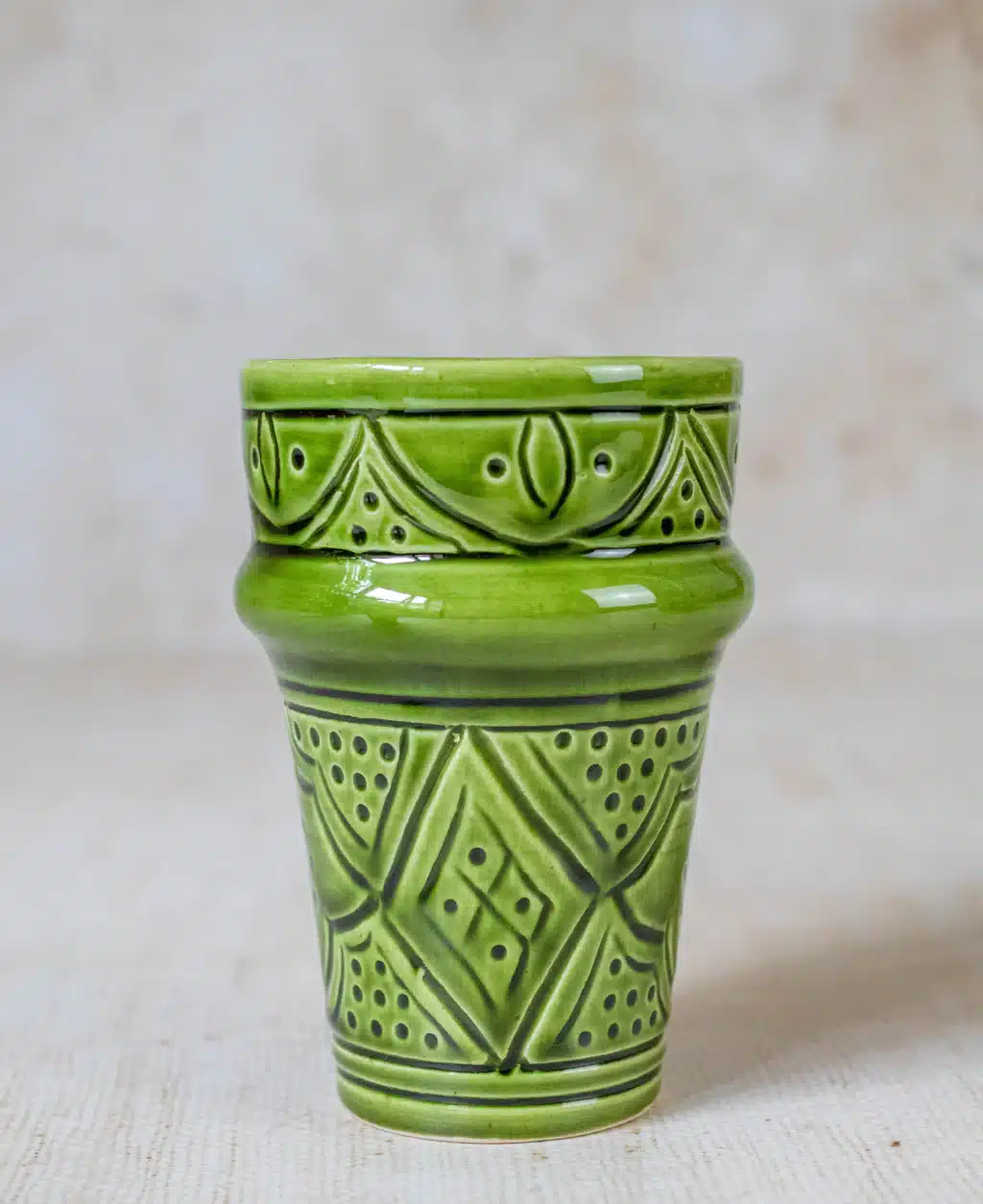 17_80ac49c8-7cf0-47b5-a273-03c58957a795 Tazekka Handcrafted Ceramic Tumbler – Smooth Green Glaze - Image 1
