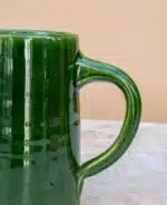 Tazekka Petite Ceramic Jug (350ml) – Smooth Green Glaze - Image 3