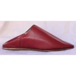 Traditional Moroccan Babooch - Burgundy Color - Image 4