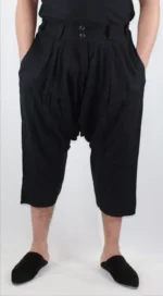 Men’s Black Kandrissi Pontalon | Traditional Moroccan Pants