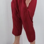 Men’s Burgundy Kandrissi Pontalon | Traditional Moroccan Pants