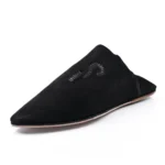 The Luxe Black Suede & Leather Babouche | Handmade in Morocco - Image 3
