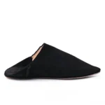 The Luxe Black Suede & Leather Babouche | Handmade in Morocco - Image 5