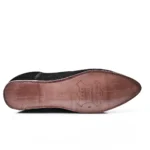 The Luxe Black Suede & Leather Babouche | Handmade in Morocco - Image 6