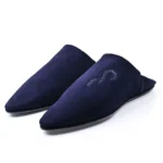 The Luxe Navy blue Suede & Leather Babouche | Handmade in Morocco - Image 2