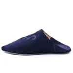 The Luxe Navy blue Suede & Leather Babouche | Handmade in Morocco - Image 3