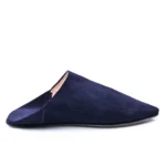 The Luxe Navy blue Suede & Leather Babouche | Handmade in Morocco - Image 4