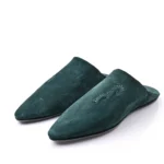The Luxe Royal Green Suede & Leather Babouche | Handmade in Morocco - Image 2