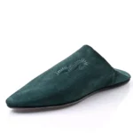 The Luxe Royal Green Suede & Leather Babouche | Handmade in Morocco - Image 4