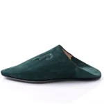 The Luxe Royal Green Suede & Leather Babouche | Handmade in Morocco - Image 3