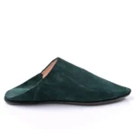 The Luxe Royal Green Suede & Leather Babouche | Handmade in Morocco - Image 5