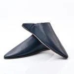 Traditional Moroccan Babooch – navy Bleu Color