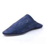 The Luxe Petrol Blue Suede & Leather Babouche | Handmade in Morocco - Image 4