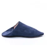 The Luxe Petrol Blue Suede & Leather Babouche | Handmade in Morocco - Image 5