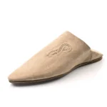 The Luxe Beige Suede & Leather Babouche | Handmade in Morocco - Image 2