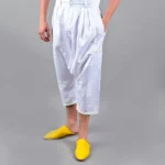 Men's White Kandrissi Pontalon | Traditional Moroccan Pants - Image 2