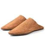 The Luxe Tobacco Suede & Leather Babouche | Handmade in Morocco - Image 2