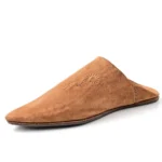 The Luxe Tobacco Suede & Leather Babouche | Handmade in Morocco - Image 3