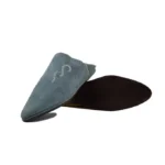 The Luxe Sky blue Suede & Leather Babouche | Handmade in Morocco
