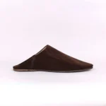 The Luxe Brown Suede & Leather Babouche | Handmade in Morocco - Image 4