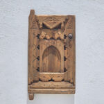 Handcrafted Amazigh Wooden Wall Panel – Moroccan Vintage Décor