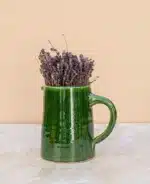 Tazekka Petite Ceramic Jug (350ml) – Smooth Green Glaze - Image 4