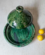 Vintage Tamegroute Tagine | Authentic Moroccan Green Pottery - Image 6