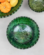Tamegroute Green Pedestal Bowl | Authentic Moroccan Pottery - Image 2