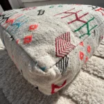 Handmade Moroccan Berber Wool Pouf - Image 2