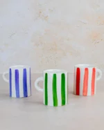 Ourika Hand-Painted Striped Ceramic Mug – Handmade in Morocco - Image 4