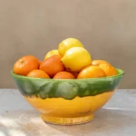 Ourika Duotone Ceramic Serving Bowl (25cm) – Green & Yellow