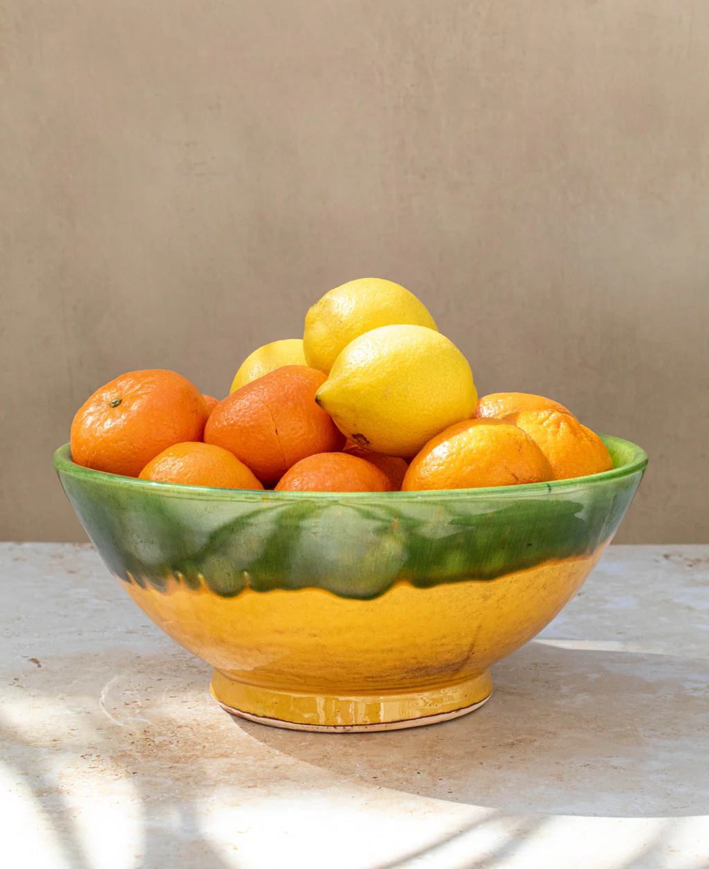 6_30967c64-3a61-451e-ab34-545f333b996a Ourika Duotone Ceramic Serving Bowl (25cm) – Green & Yellow - Image 1