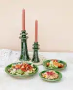 Tazekka Smooth Green Ceramic Plate - Handmade Moroccan Dinnerware - Image 5