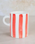 Ourika Hand-Painted Striped Ceramic Mug – Handmade in Morocco - Image 6