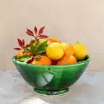 Tazekka Handcrafted Green Ceramic Serving Platter (25cm)