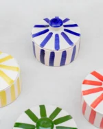 Ourika Striped Ceramic Lidded Pot - Handmade in High Atlas, Morocco - Image 5