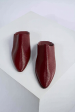 Traditional Moroccan Babooch - Burgundy Color