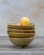 Tamegroute Ochre Bowl | Handmade Moroccan Pottery - Image 3