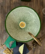 Moroccan Ceramic Sink – Green Traditional Round Basin for Bathroom - Image 3