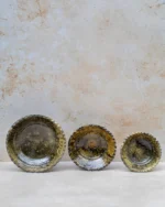 Tamegroute Ochre Pedestal Bowl | Handmade Moroccan - Image 3