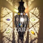 Handcrafted Moroccan Bronze Chandelier – Pinecone Design - Image 6